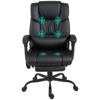 Vinsetto Bürostuhl Ergonomisch Massagefunktion Fußstütze Sessel