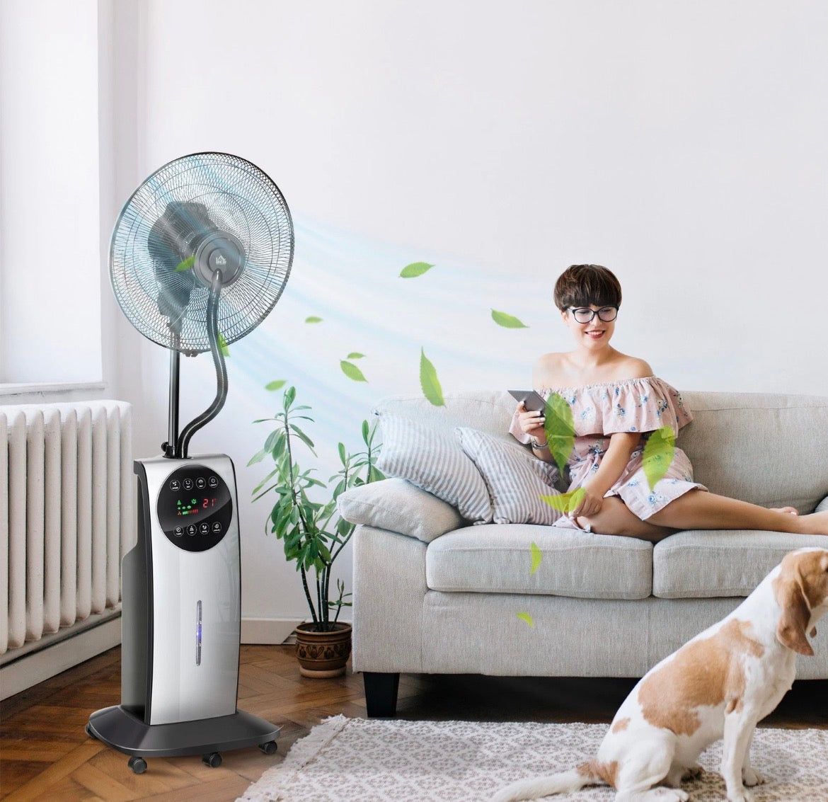 Nebel Ventilator Sprühnebel Standventilator Wasserabkühlung
