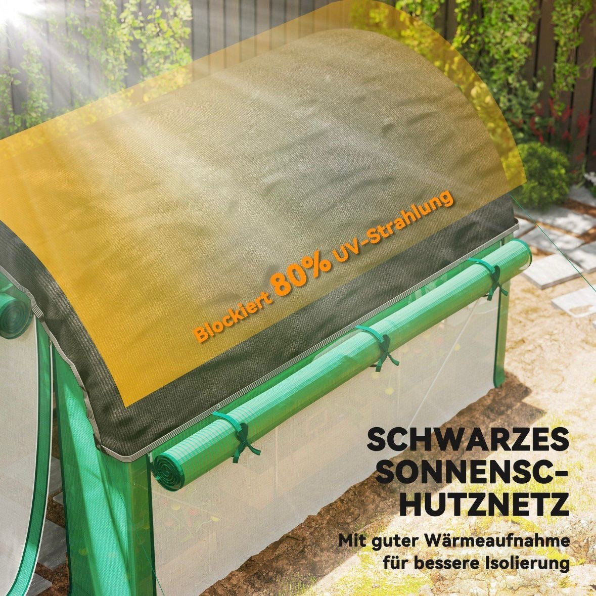 Gewächshaus 3x2x2m Foliengewächshaus Gartenhaus Garten Frühbeet