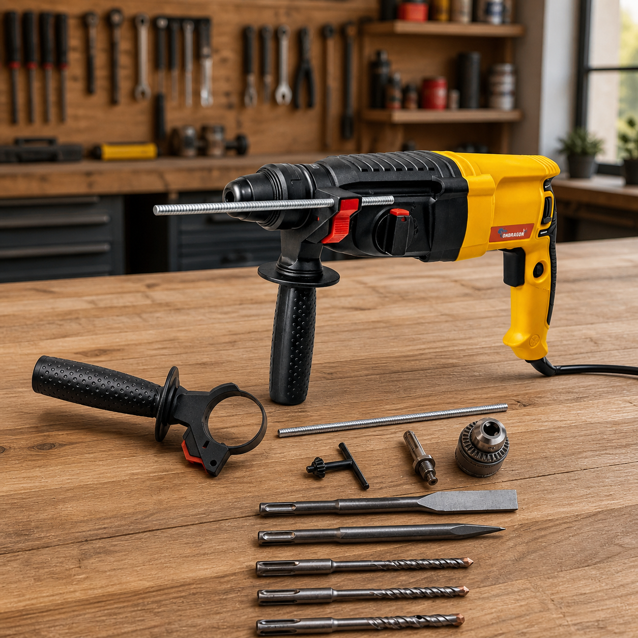 Schlagbohrhammer Bohrhammer Schnellspannfutter 3150W Set Koffer