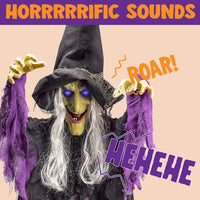 Halloween Hängende Animierte Sprechende Hexendeko Dekoration