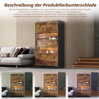 Antike Vitrine LED Vitrine Glasvitrine Regal Möbel Wohnzimmer