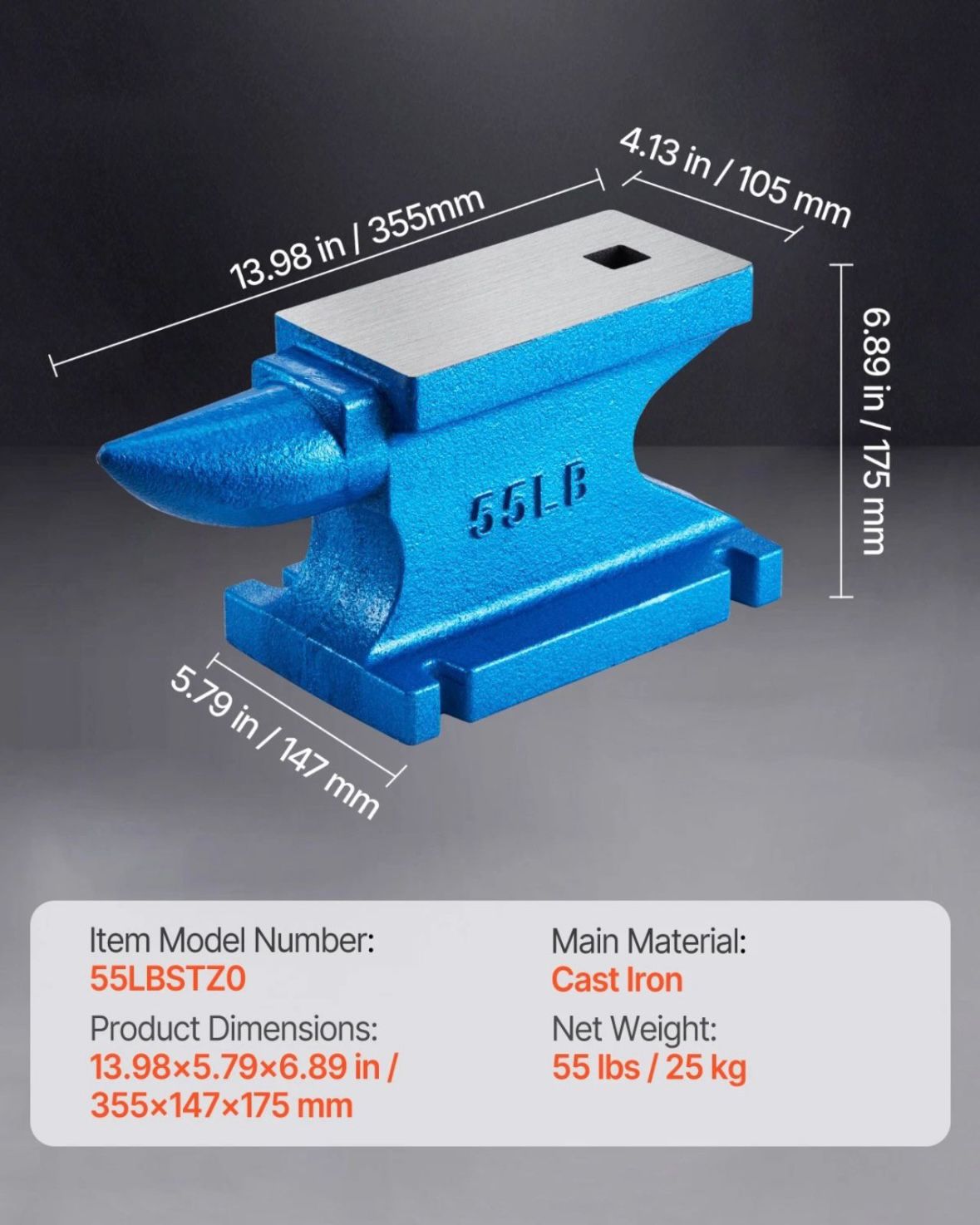 Amboss 25 kg Gusseisen Schmiede Werkzeug