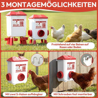 Hühner Futterautomat 12kg Hühnertränke 11L Hühnerstall Stall