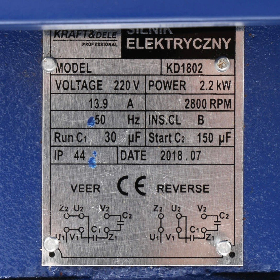 Elektromotor 2,2kW 220V Industriemotor Motor