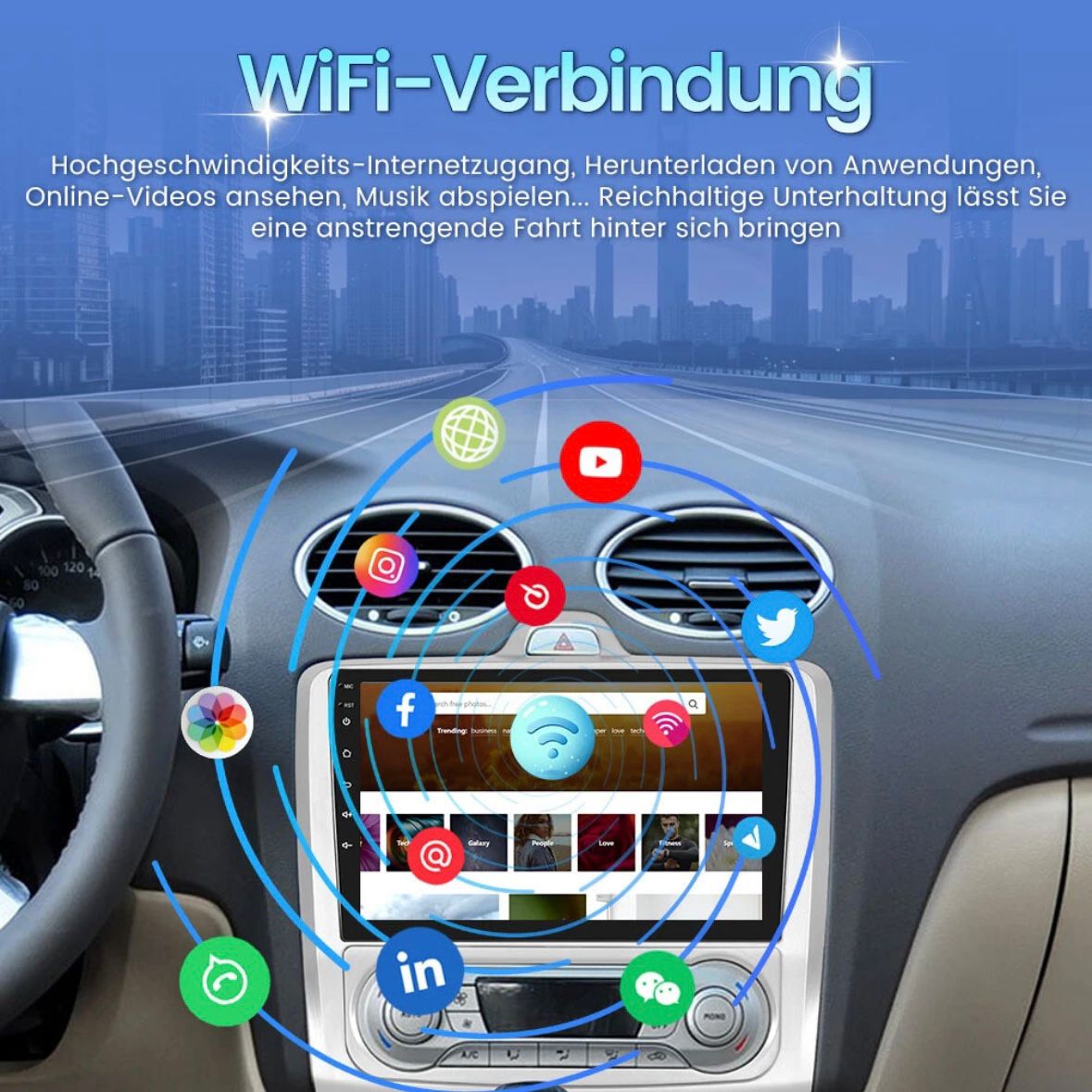 Autoradio für Ford Focus MK2 MK II 2004-2011 Android 15 Apple Carplay