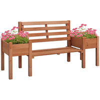 Gartenbank 2 Sitzer Sitzbank Holzbank Balkonbank Blumenkasten Bank