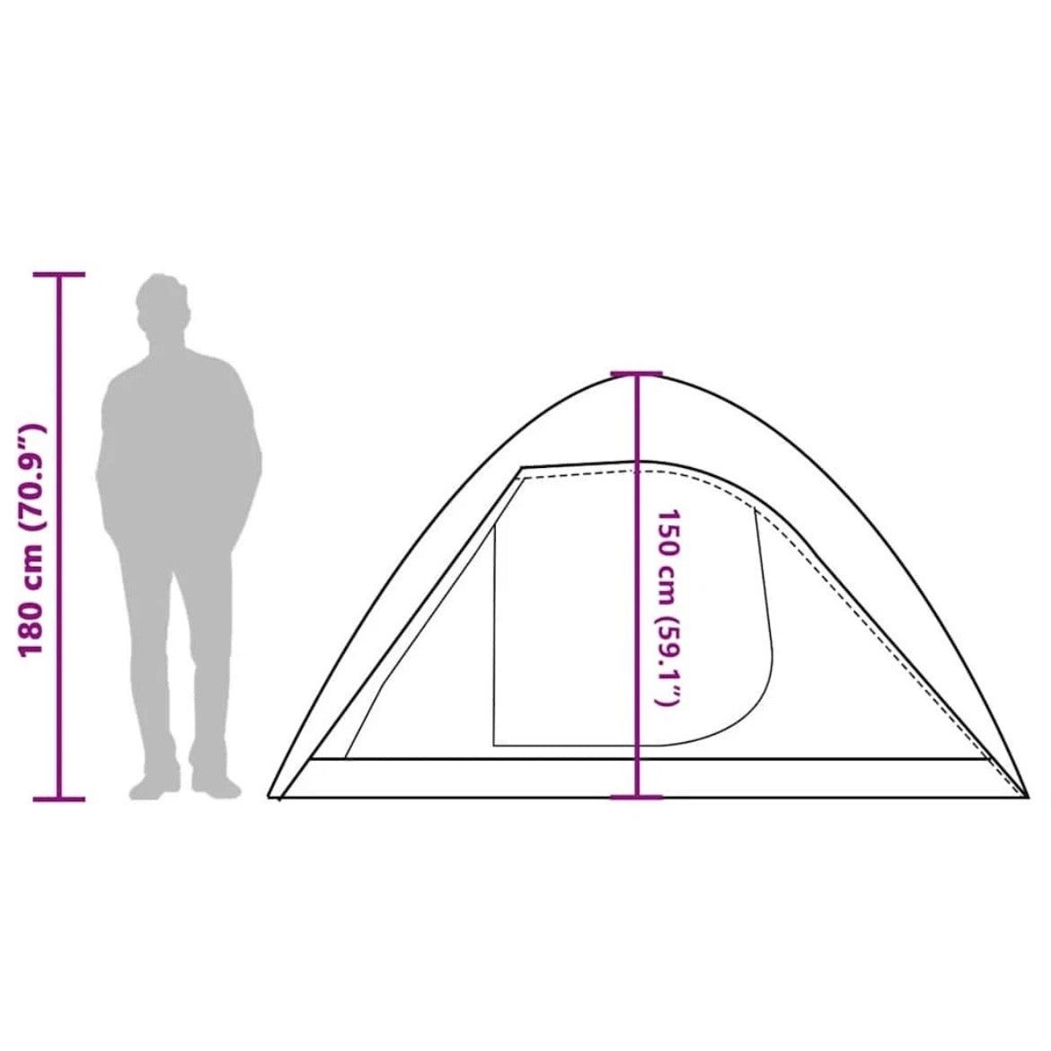 Campingzelt Kuppelzelt Outdoor Zelt Wasserdicht Trekkingzelt 4 Personen