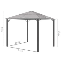 3x3m Pavillon Gartenpavillon Pergola Überdachung Partyzelt inkl. Seitenteile