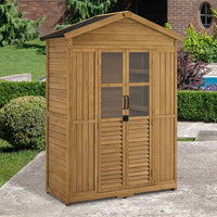 Gartenschrank Gartenhaus Begehbar 74×143×200cm Schrank Garten