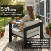 Gartenmöbelset Sitzgruppe 2er Sofa 2 Sessel Beistelltisch
