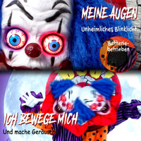Halloween Animatronic Clown Deko Horror Grusel Dekoration 167cm