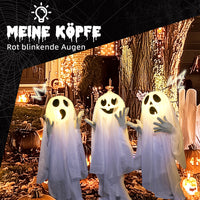 Halloween Dekoration 3x Geister Bewegungssensor 54x10x60cm Leuchtend
