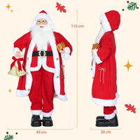 Weihnachtsmann 115cm Stehend Geschenk Weihnachtsglocke Indoor Dekofigur