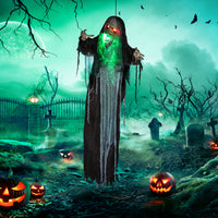 Halloween Monster Dekoration 183cm Soundeffekte Leuchtaugen Animiert