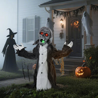 Halloween Deko Skelett Zombie Beweglich Bewegungssensor LED Sound 75cm