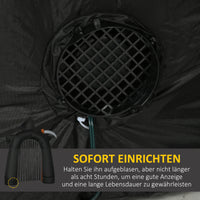 Halloween Sensenmann Torbogen Aufblasbar Gartendeko LED 285cm