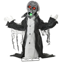 Halloween Deko Skelett Zombie Beweglich Bewegungssensor LED Sound 75cm