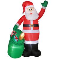 Aufblasbarer Weihnachtsmann 275cm Sack LED Beleuchtung Weihnachtsdeko