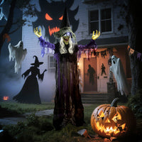 Halloween Dekoration Hängende Hexe LED-Lichter Sound Verstellbare Arme