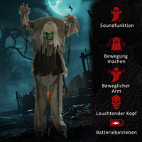 Halloween Animatronic Skelettgespenst 160cm Deko Skelett Geist
