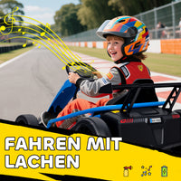 Kinder Elektrokart Gokart 24V Drift Kart Sanftanlauf Musik Hupe