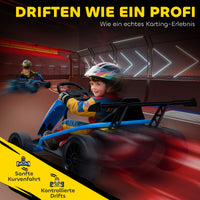 Kinder Elektrokart Gokart 24V Drift Kart Sanftanlauf Musik Hupe