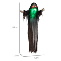 Halloween Monster Dekoration 183cm Soundeffekte Leuchtaugen Animiert