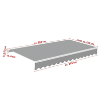 Gelenkmarkise 2,95×2,0m mit Handkurbel & UV-Schutz