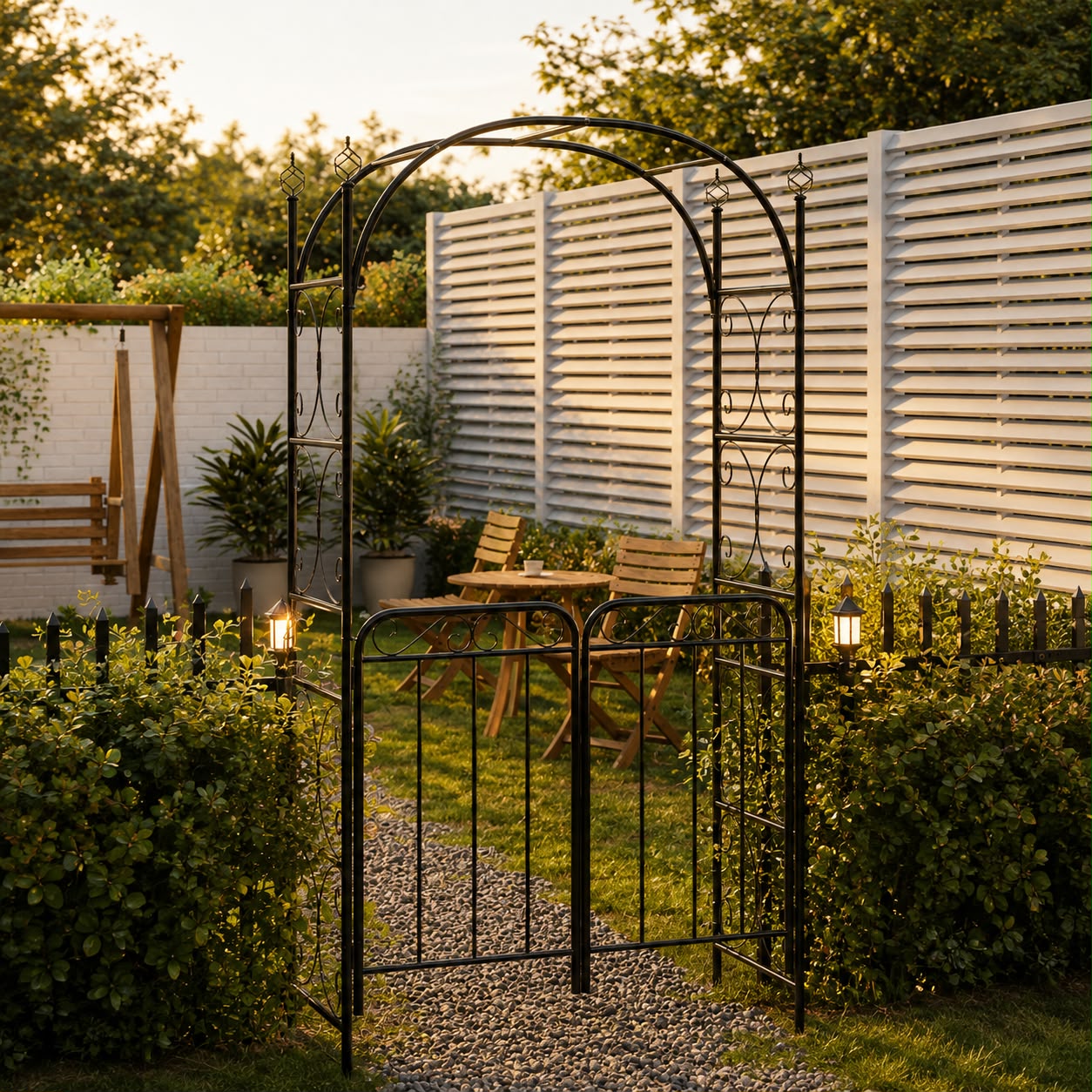Gartenbogen Tor Rosenbogen Rankhilfe Torbogen Spalier 235cm