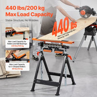 Rollenständer 200kg Rollenbock Höhenverstellbar 84-127cm Arbeitsbock Bock