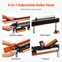 Rollenständer 200kg Rollenbock Höhenverstellbar 84-127cm Arbeitsbock Bock