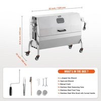 Elektrischer Spanferkelgrill aus Edelstahl mit 52W Motor