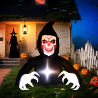 Halloween Aufblasbare Dekoration Sensenmann LED Beleuchtung Gebläse
