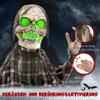 Halloween Dekoration Groundbreaker Skelett Biegsame Arme Leuchtende Augen