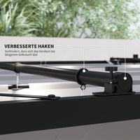 Pergola 3x3 m Freistehend Terrassenüberdachung Schiebedach UV-beständig