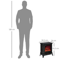 Elektrokamin Flammeneffekt 1000W-2000W 36x24x45cm Heizen