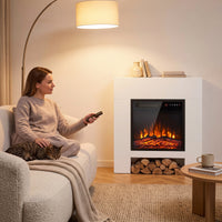 Elektrokamin Kaminsims Heizung TV-Stand Fernbedienung 50 Zoll 75cm
