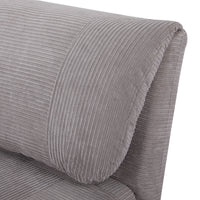 2-in-1 Schlafsessel Gästebett verstellbare Kopfstütze Cord-Optik grau 200kg