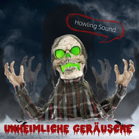 Halloween Dekoration Groundbreaker Skelett Biegsame Arme Leuchtende Augen