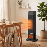 Heizlüfter 2000W Flammeneffekt Thermostat Elektroheizung Fernbedienung