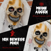 Halloween Animatronic Dekoration Geisterbraut Geist Skelett 170cm