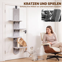 Katzenkletterwand Wandkratzbaum Sisal Kratzstamm Katzentreppe