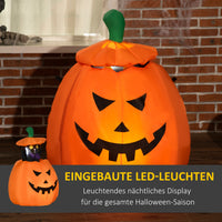 Halloween Selbstaufblasender Kürbis LED Outdoor Katze Deko