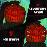 Halloween Animatronic Totenkopf Kürbis Deko Sensenmann Sound