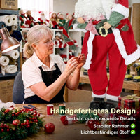Singender Tanzender Weihnachtsmann 120cm Animiert Soundaktiviert Girlande Deko