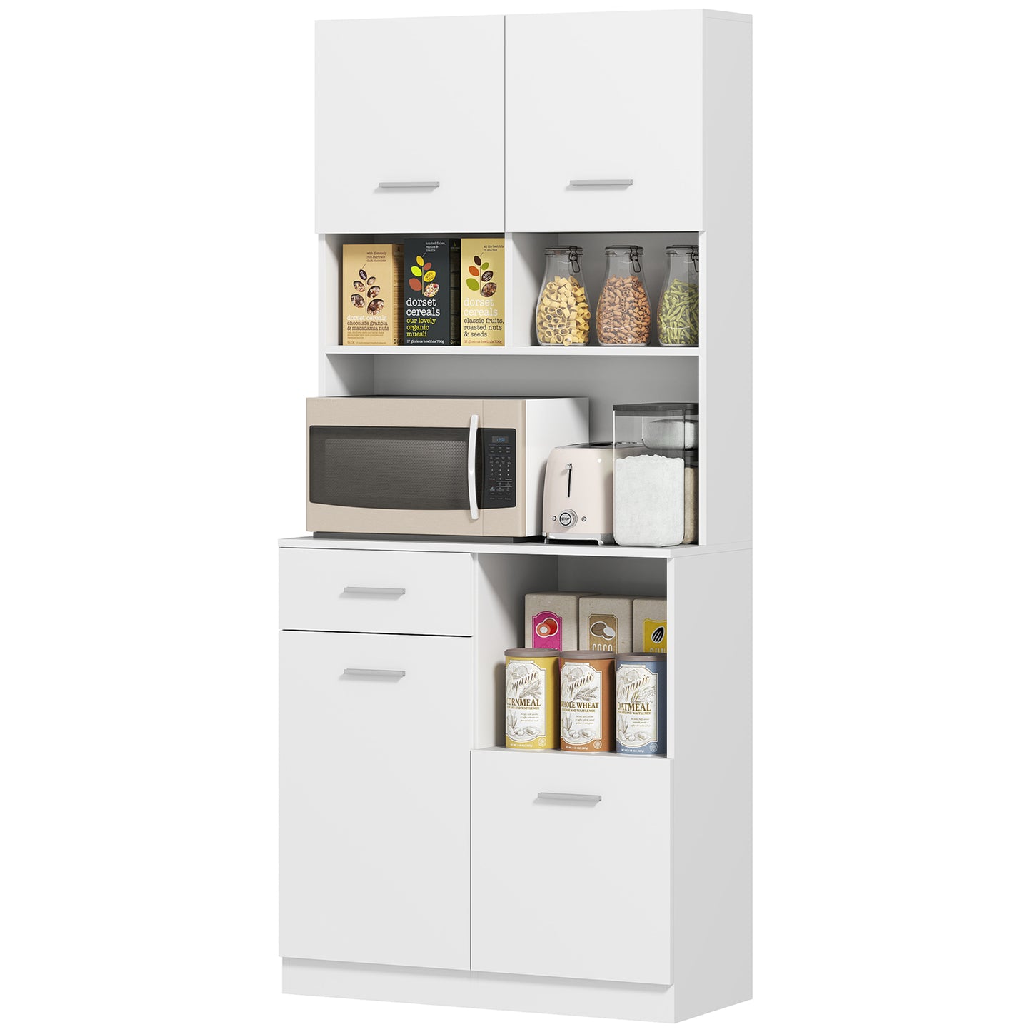 Küchenschrank Hochschrank 180x80x35cm Regal Schrank Küche
