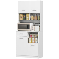 Küchenschrank Hochschrank 180x80x35cm Regal Schrank Küche