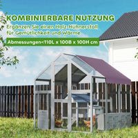 Hühnerstall Freilaufgehege 307x180x180cm Tannenholz Nistkästen