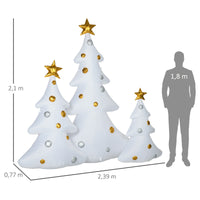 3er-Set Aufblasbare Weihnachtsbäume Gebläse Indoor Outdoor